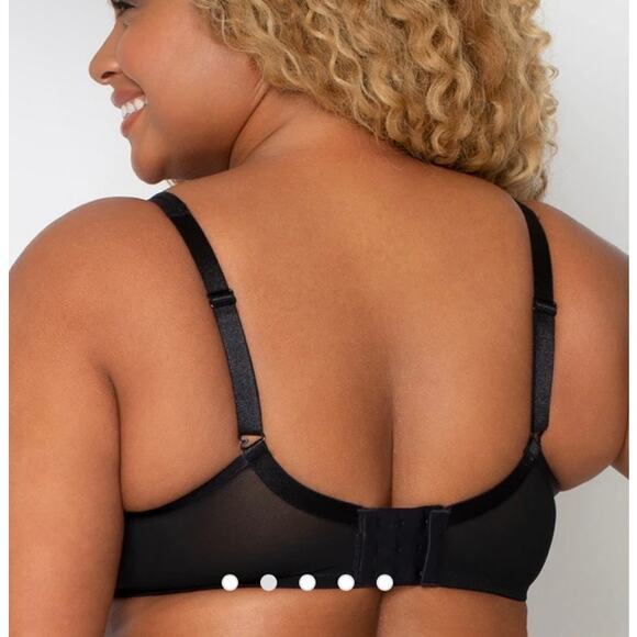 Curvy Couture NWT 40H Sheer Mesh Plunge T-Shirt Bra in Designer Leopard Print - Picture 5 of 16